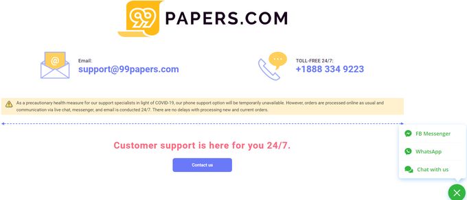99papers customer support