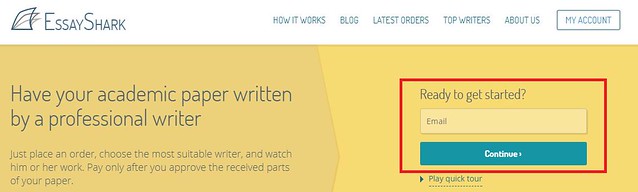 EssayShark ordering process