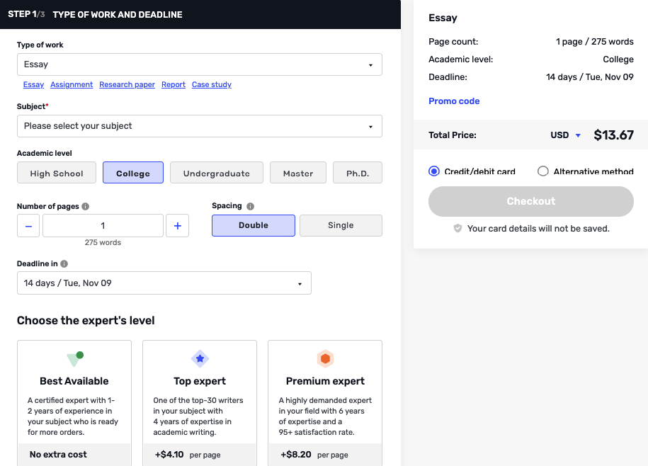 essaywriter.org ordering process