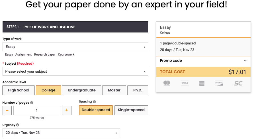 GradeMiners ordering process