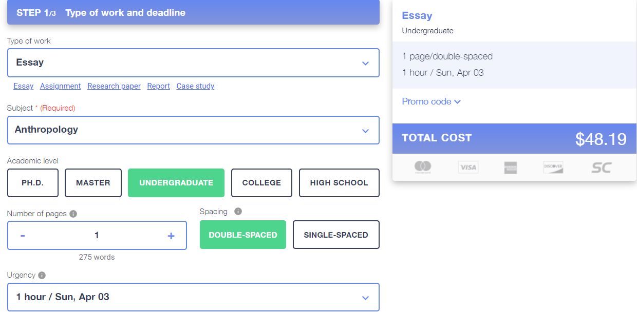 MasterPapers ordering process