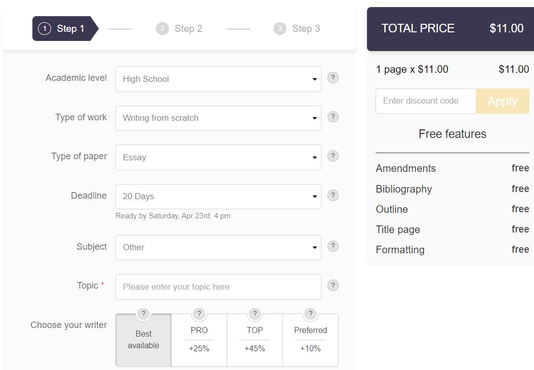 homeworkfor.me ordering process