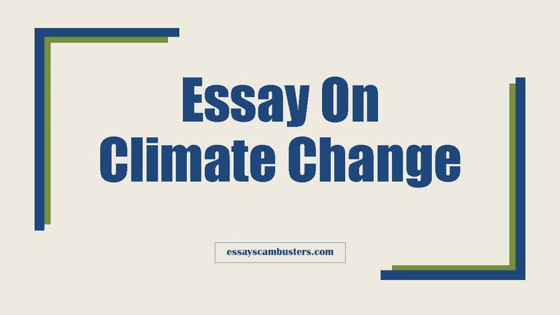 climate Change Essay writing