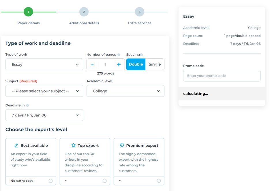 extraessay ordering process